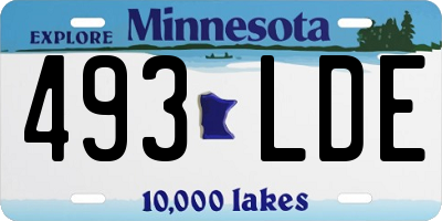 MN license plate 493LDE