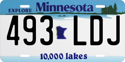 MN license plate 493LDJ