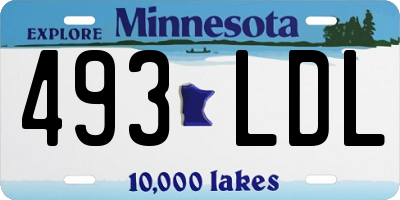 MN license plate 493LDL
