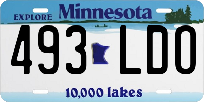 MN license plate 493LDO