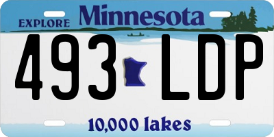 MN license plate 493LDP