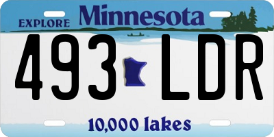 MN license plate 493LDR