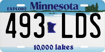MN license plate 493LDS