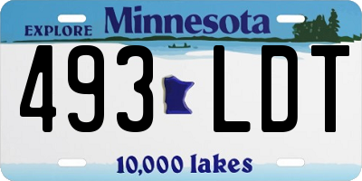 MN license plate 493LDT