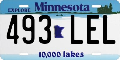 MN license plate 493LEL