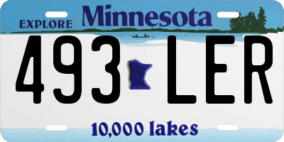MN license plate 493LER
