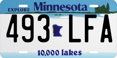MN license plate 493LFA