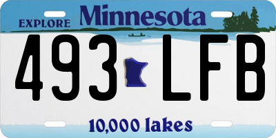 MN license plate 493LFB