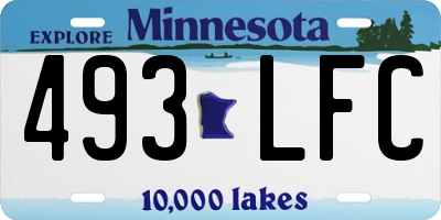 MN license plate 493LFC