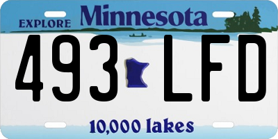 MN license plate 493LFD