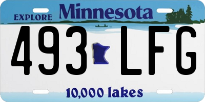 MN license plate 493LFG