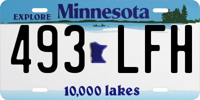 MN license plate 493LFH
