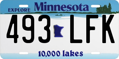 MN license plate 493LFK