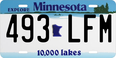 MN license plate 493LFM