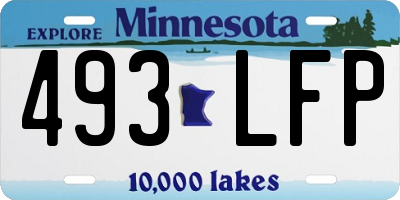 MN license plate 493LFP