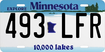 MN license plate 493LFR