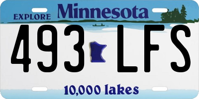 MN license plate 493LFS