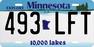 MN license plate 493LFT