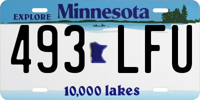 MN license plate 493LFU