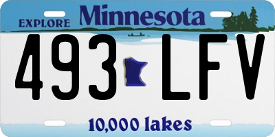 MN license plate 493LFV
