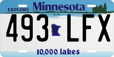 MN license plate 493LFX