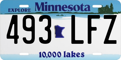 MN license plate 493LFZ