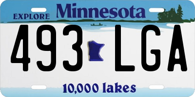 MN license plate 493LGA