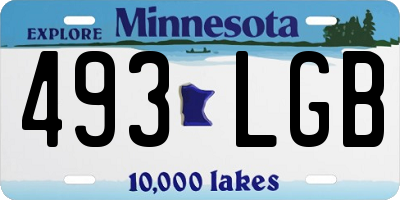 MN license plate 493LGB