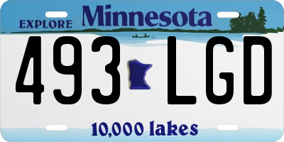 MN license plate 493LGD