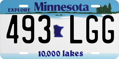 MN license plate 493LGG