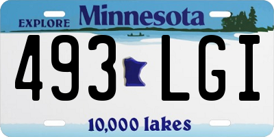MN license plate 493LGI