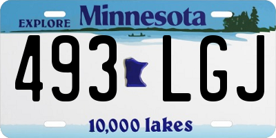 MN license plate 493LGJ