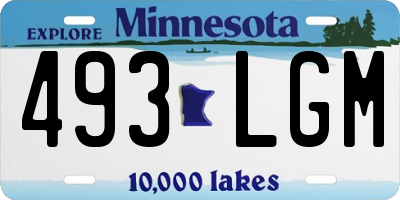 MN license plate 493LGM