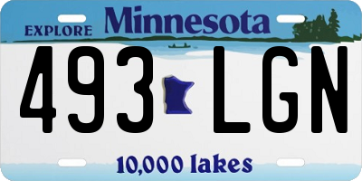 MN license plate 493LGN