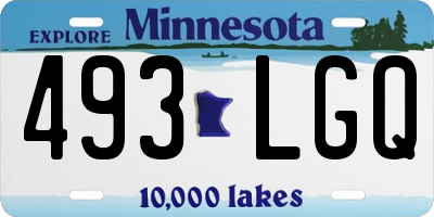 MN license plate 493LGQ
