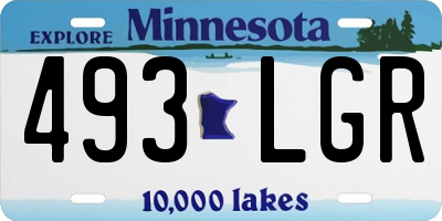 MN license plate 493LGR