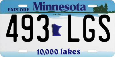 MN license plate 493LGS
