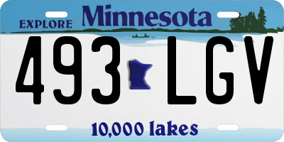 MN license plate 493LGV
