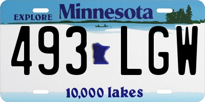 MN license plate 493LGW