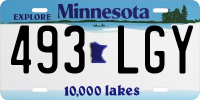 MN license plate 493LGY