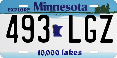 MN license plate 493LGZ