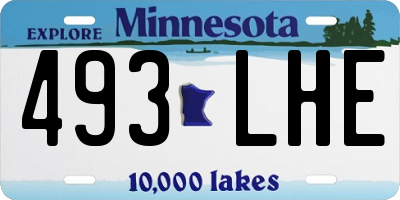 MN license plate 493LHE