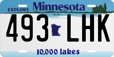 MN license plate 493LHK