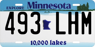 MN license plate 493LHM