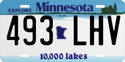 MN license plate 493LHV