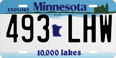 MN license plate 493LHW