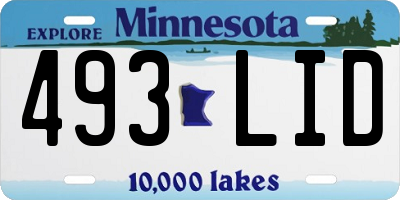 MN license plate 493LID
