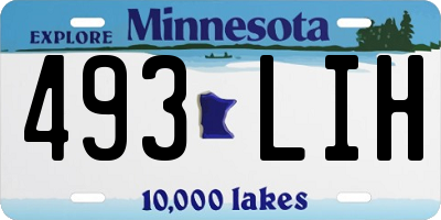 MN license plate 493LIH