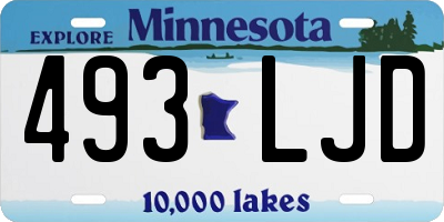 MN license plate 493LJD