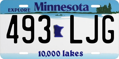 MN license plate 493LJG